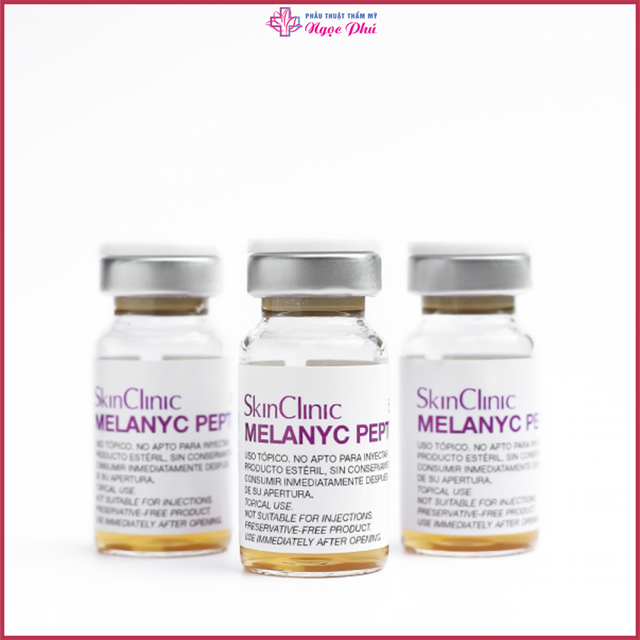 Meso Skinclinic Melanyc Peptide là sản phẩm được áp dụng, đi kèm với lăn kim, Tiêm Mesotherapy với công dụng làm sáng da.