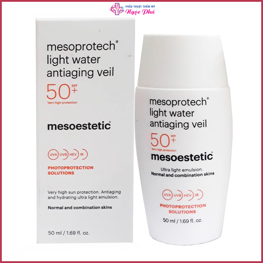 Kem chống nắng Mesoestetic Light Water Anti-Aging Veli Mesoprotech SPF 50+